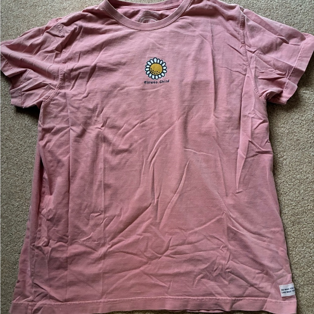 Life is Good Pink ‘Flower Child’ T-Shirt